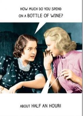 Half An Hour Wine Card - The Nancy Smillie Shop - Art, Jewellery & Designer Gifts Glasgow