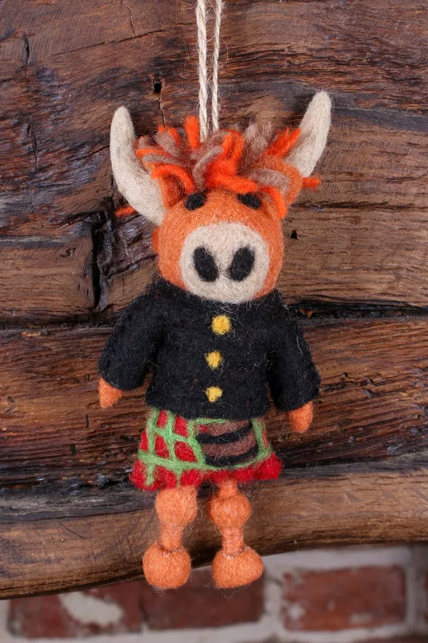 Hamish The Highland Cow decoration - The Nancy Smillie Shop - Art, Jewellery & Designer Gifts Glasgow