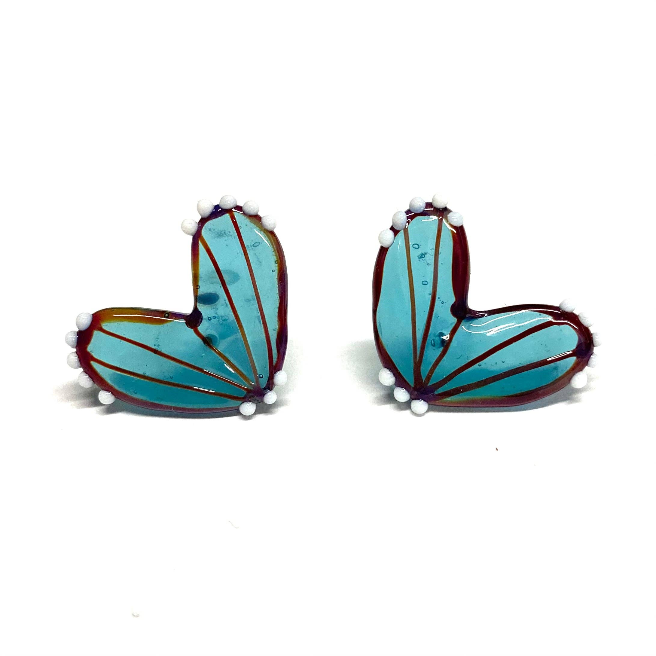 Handmade Butterfly Wing Studs Neptune Blue - Gifts Under £20 - Scotland