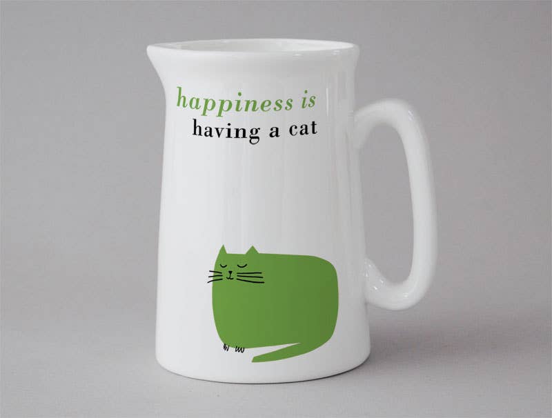 Happiness Jugs: Small Jug Black Lab Olive - Repeat - Scotland