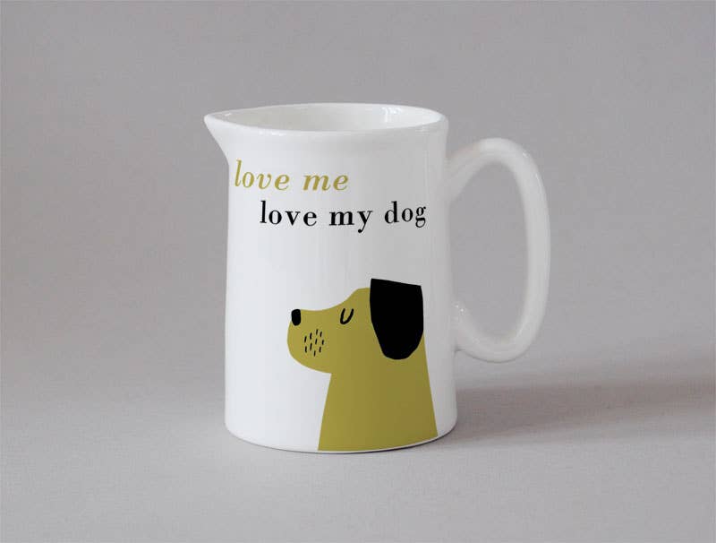 Happiness Jugs: Small Jug Black Lab Olive - Repeat - Scotland