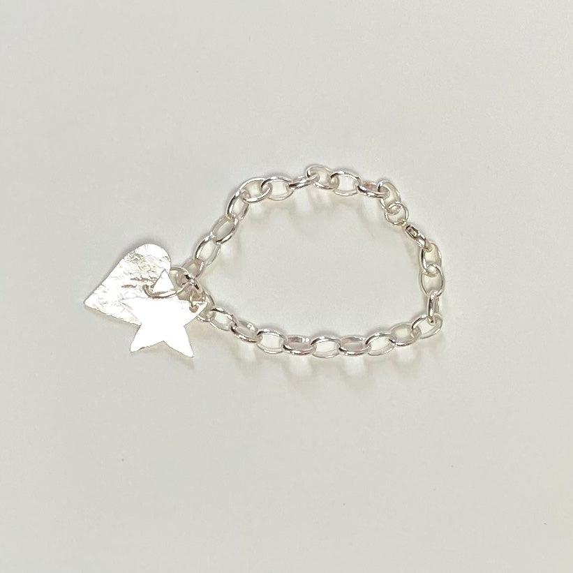 Heart and Star Bracelet - The Nancy Smillie Shop - Art, Jewellery & Designer Gifts Glasgow