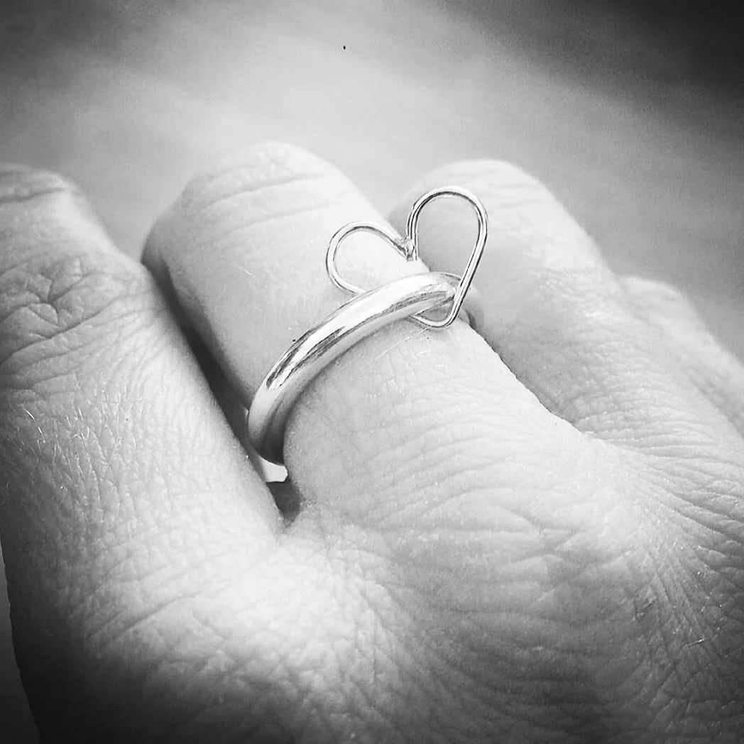 Heart Charm Ring - The Nancy Smillie Shop - Art, Jewellery & Designer Gifts Glasgow