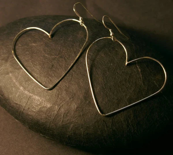 Heart Hoop Earrings | The Nancy Smillie Shop - Art, Jewellery & Designer Gifts Glasgow Scotland