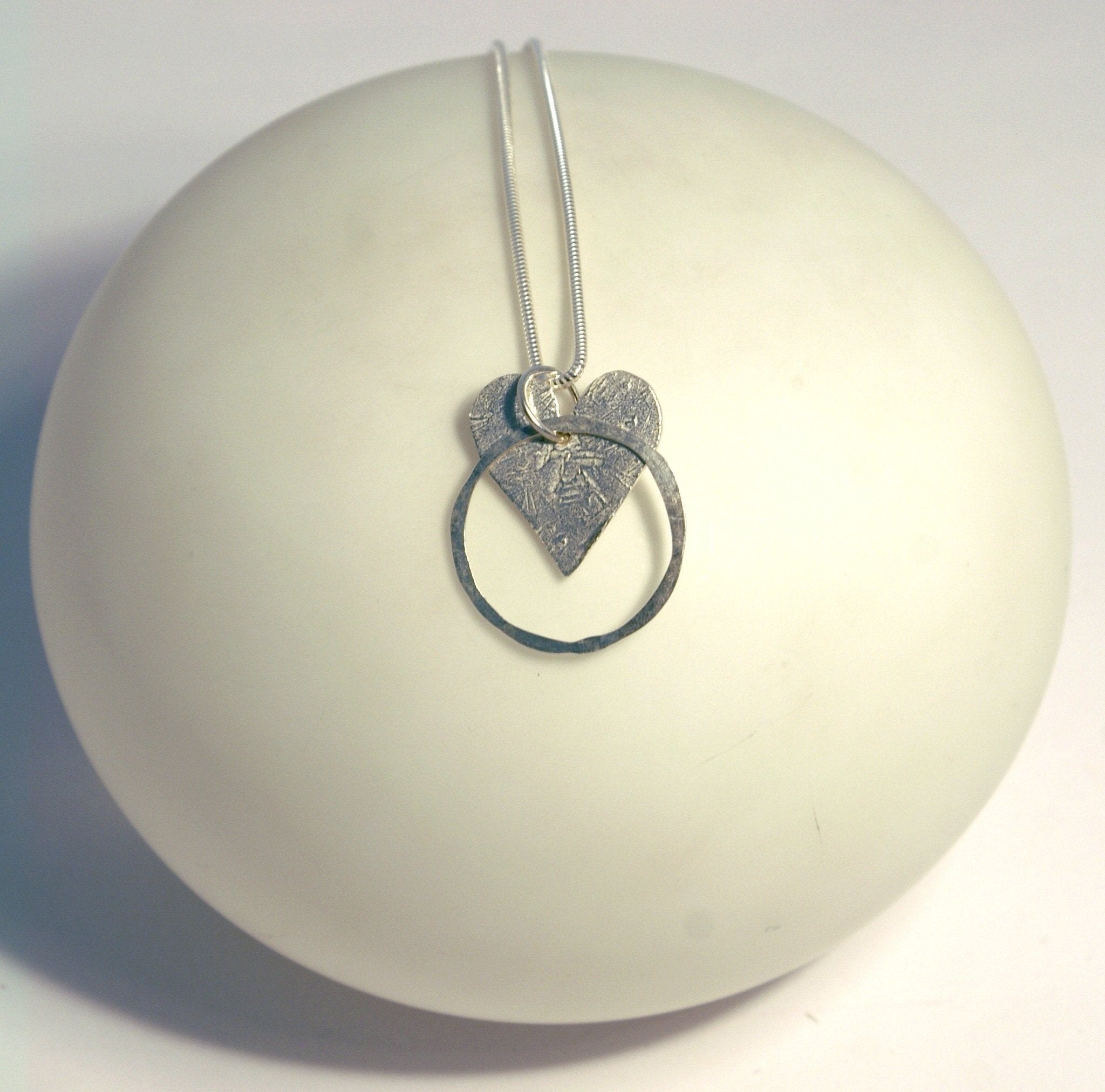 Heart Hoop Pendant - The Nancy Smillie Shop - Art, Jewellery & Designer Gifts Glasgow