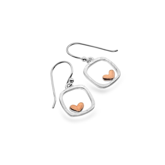 Heart in Frame Earrings - The Nancy Smillie Shop - Art, Jewellery & Designer Gifts Glasgow