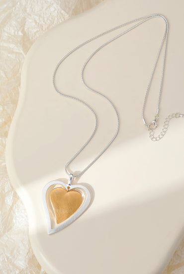 Heart Necklace Silver/Gold - Jewellery - Scotland