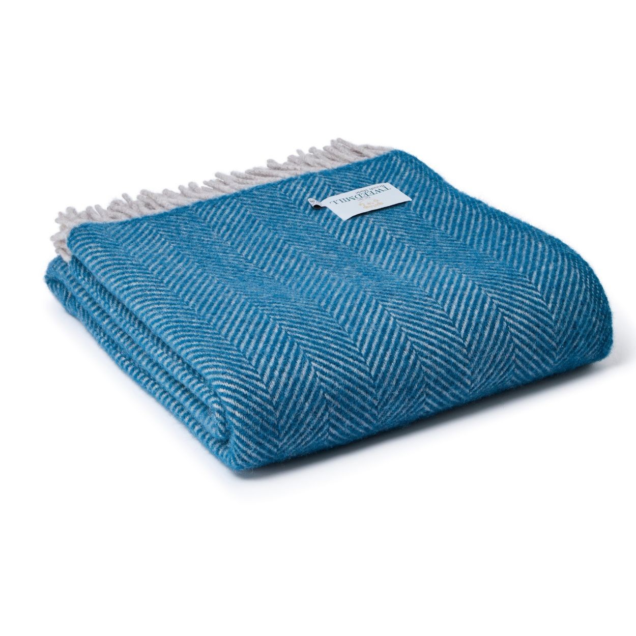 Teal & Hazel Herringbone Throw