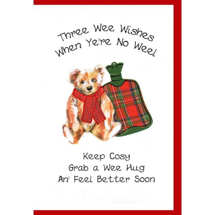 Hot Water Bottle Get Well Soon Card - The Nancy Smillie Shop - Art, Jewellery & Designer Gifts Glasgow