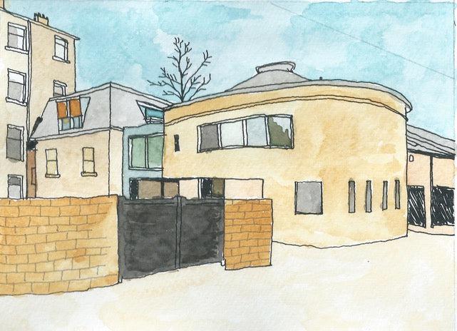 House Portraits by Damian Henry - Framed - The Nancy Smillie Shop - Art, Jewellery & Designer Gifts Glasgow