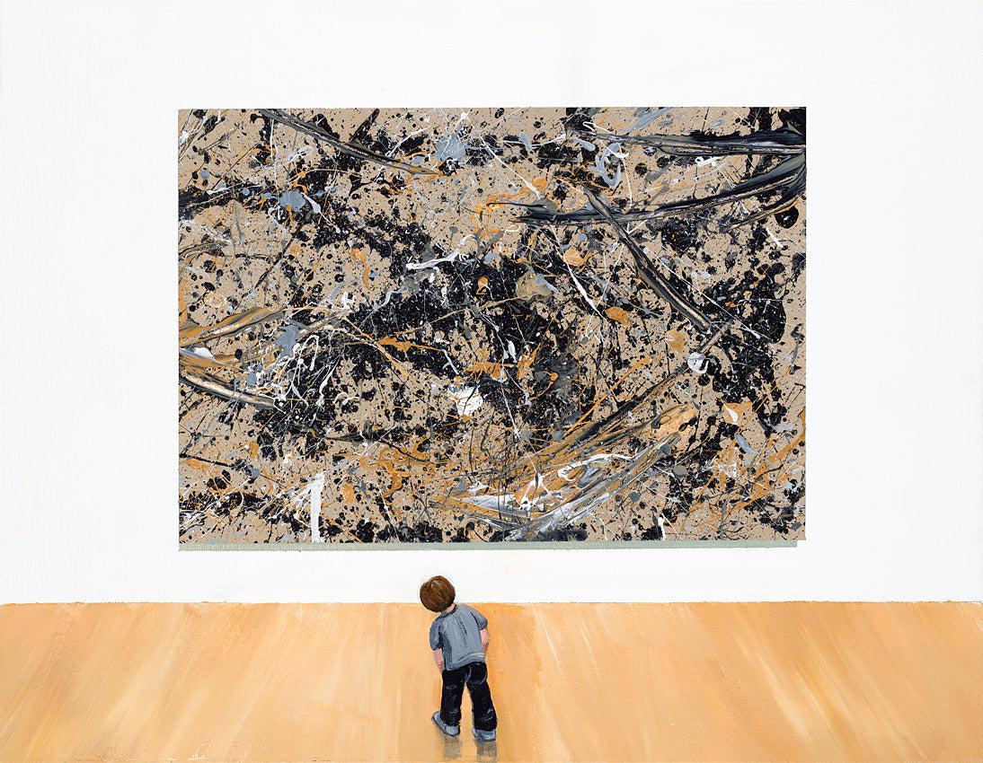 "I Could Do That!" Black & White Pollock Framed Print - The Nancy Smillie Shop - Art, Jewellery & Designer Gifts Glasgow