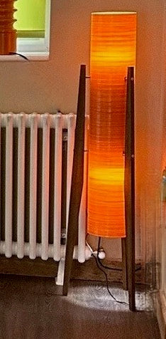 Turquoise Floor standing Rocket Lamp