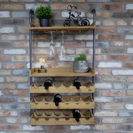 Industrial Wall Wine Unit - The Nancy Smillie Shop - Art, Jewellery & Designer Gifts Glasgow