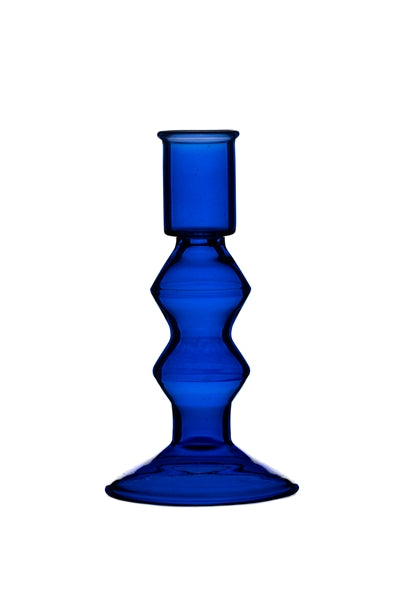 Ink Blue medium candlestick - All House & Home - Scotland