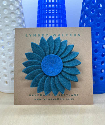 Iona Seas Felt Daisy Brooch - Jewellery - Scotland