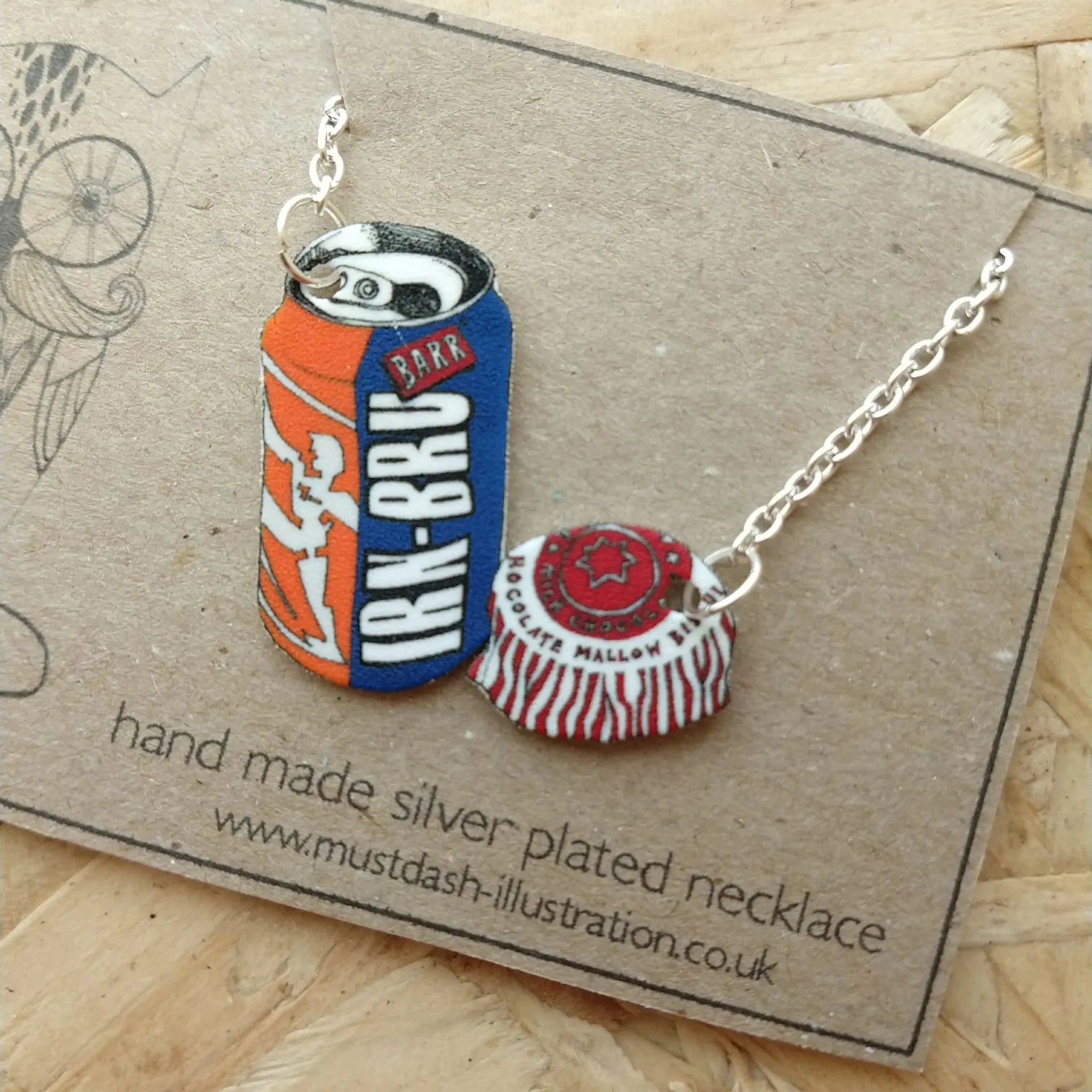 Irn Bru Necklace - The Nancy Smillie Shop - Art, Jewellery & Designer Gifts Glasgow