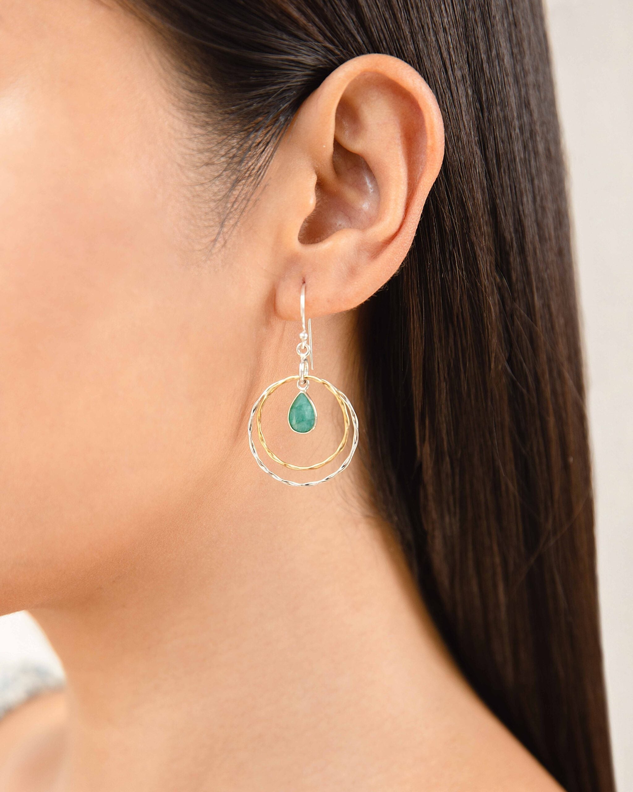 Jade Hoop Earrings - The Nancy Smillie Shop - Art, Jewellery & Designer Gifts Glasgow