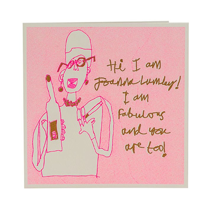 Joanna Lumley Card - The Nancy Smillie Shop - Art, Jewellery & Designer Gifts Glasgow