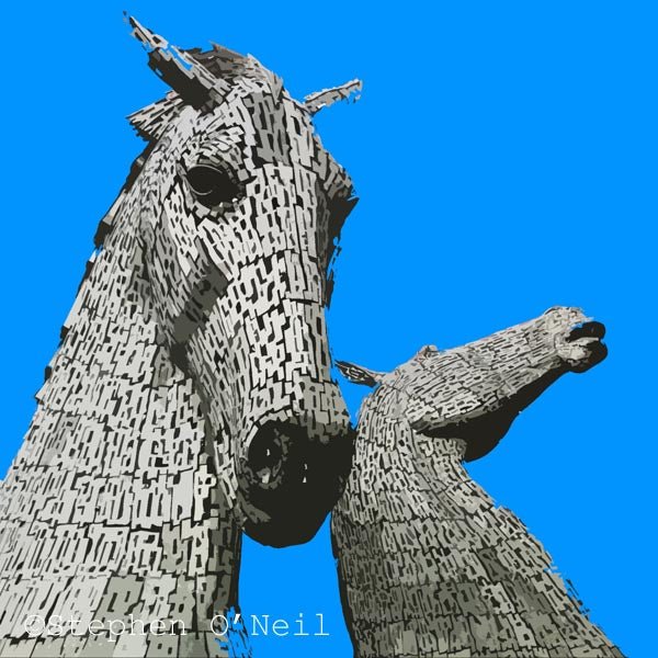 Kelpies Framed - The Nancy Smillie Shop - Art, Jewellery & Designer Gifts Glasgow