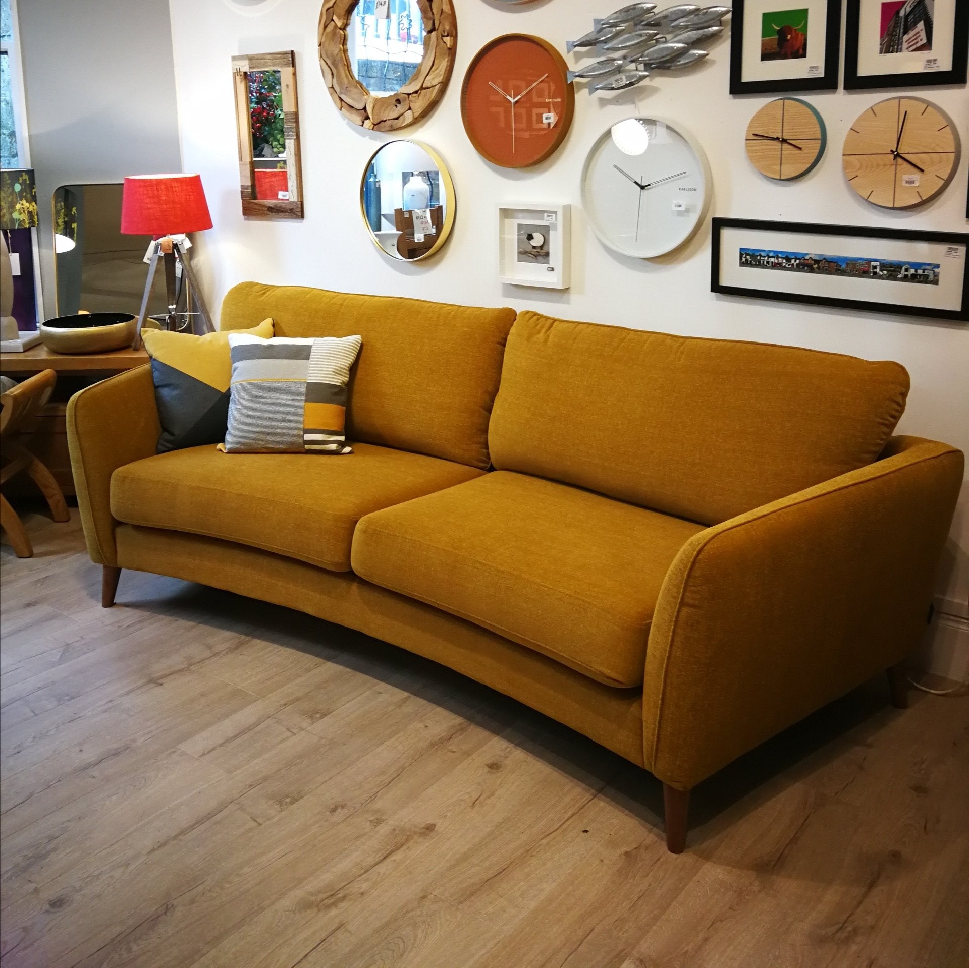 Kensington Sofa - 3 Seater in Mustard - The Nancy Smillie Shop - Art, Jewellery & Designer Gifts Glasgow