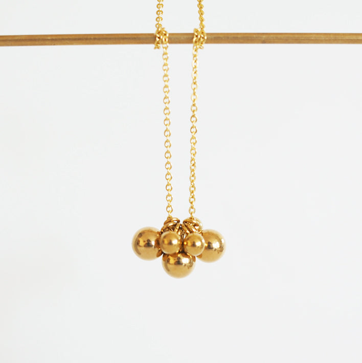 Cluster ball necklace