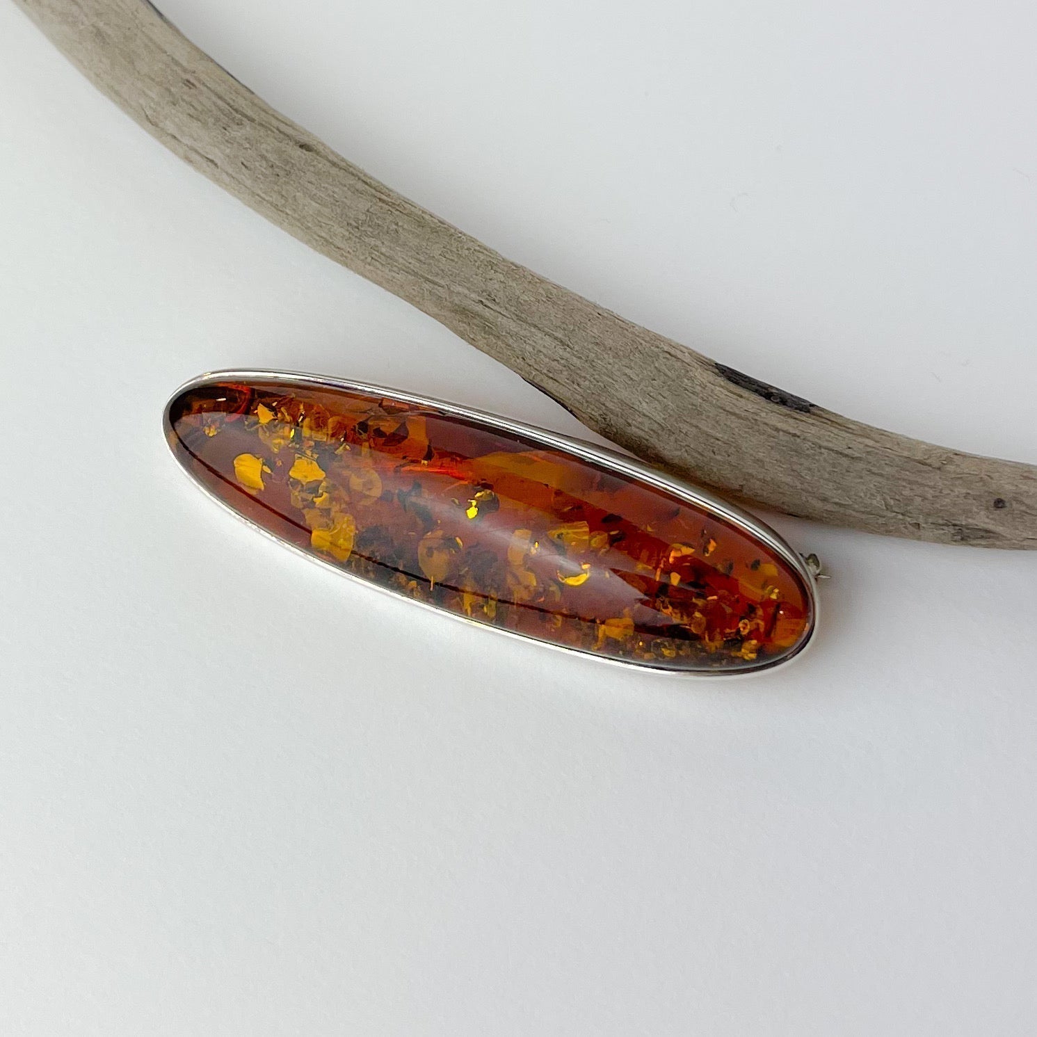 Large Amber Brooch - The Nancy Smillie Shop - Art, Jewellery & Designer Gifts Glasgow