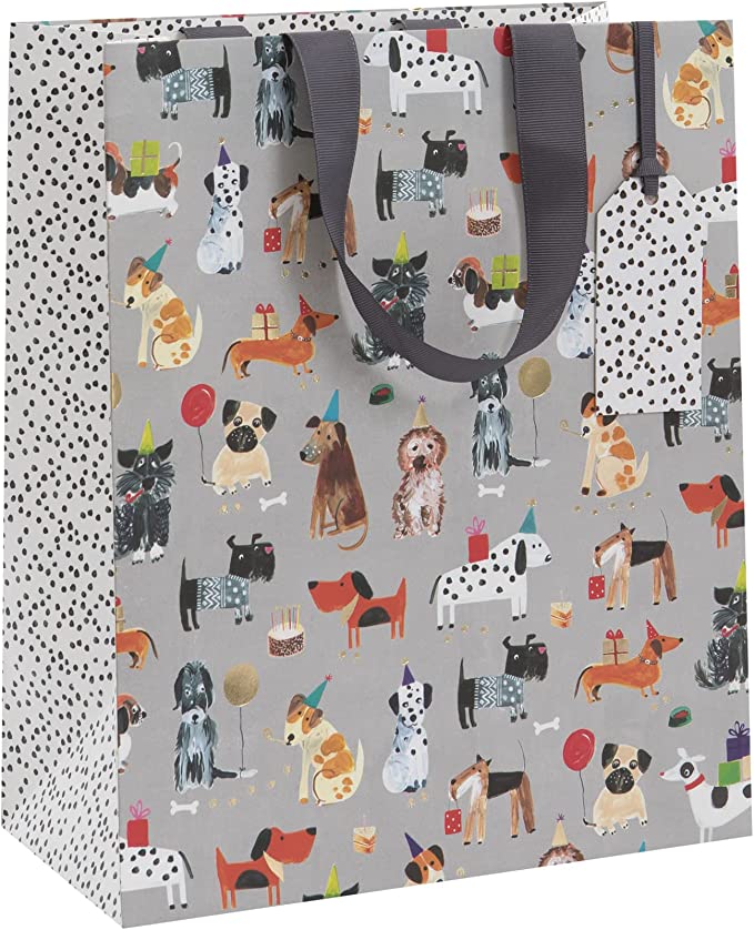 Large Dogs Gift Bag - The Nancy Smillie Shop - Art, Jewellery & Designer Gifts Glasgow