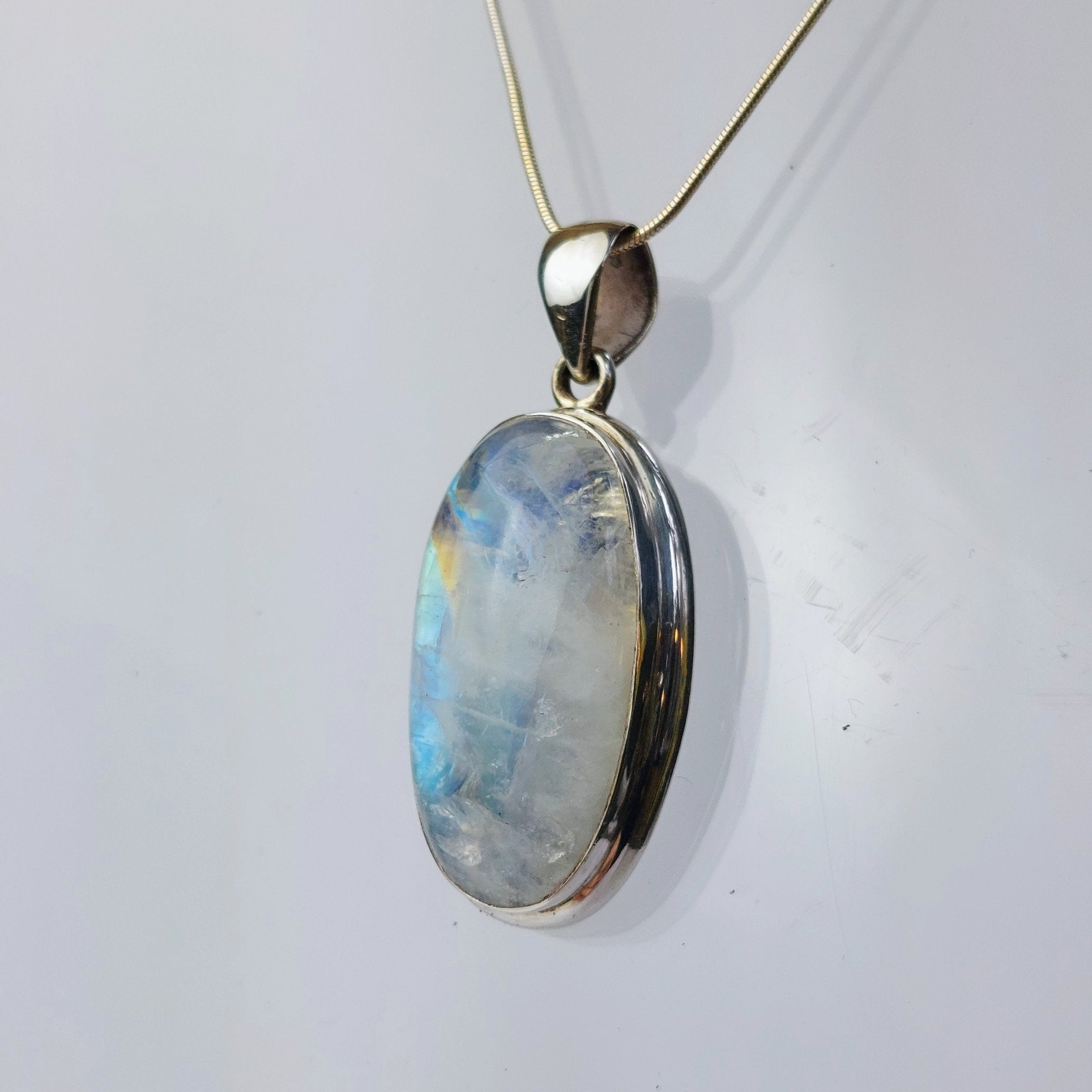 Large Oval Moonstone Pendant - The Nancy Smillie Shop - Art, Jewellery & Designer Gifts Glasgow