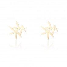 Leafy Earrings XS Gold - The Nancy Smillie Shop - Art, Jewellery & Designer Gifts Glasgow