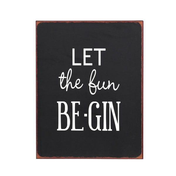 "Let the fun Be-Gin" Sign - The Nancy Smillie Shop - Art, Jewellery & Designer Gifts Glasgow