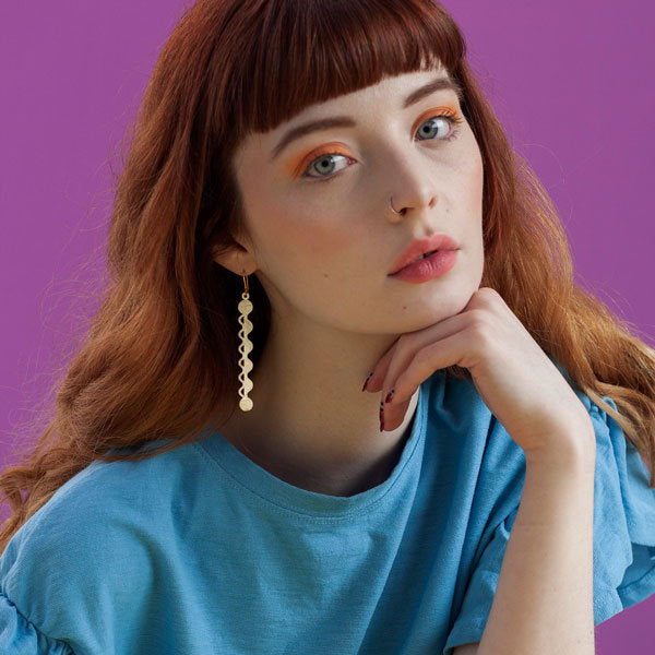 Liga Gold-Plated Earrings | The Nancy Smillie Shop - Art, Jewellery & Designer Gifts Glasgow Scotland