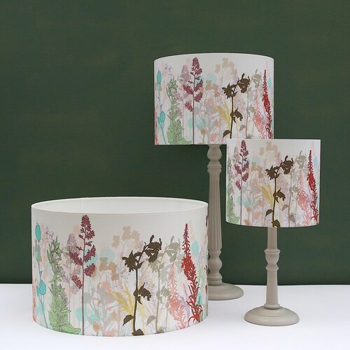 Light Botanic Hedge 20cm table lampshade with botanical print