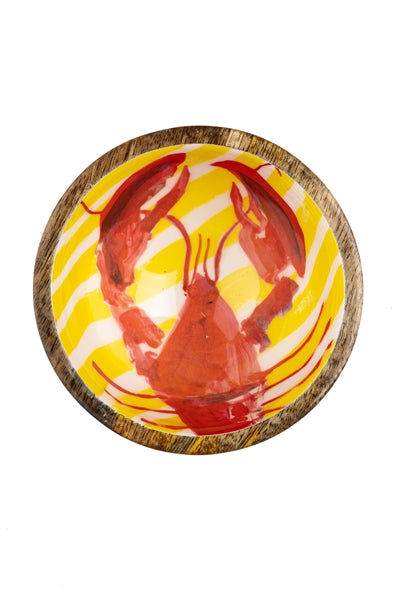 Lobster on Yellow Nibble Bowl - All House & Home - Scotland