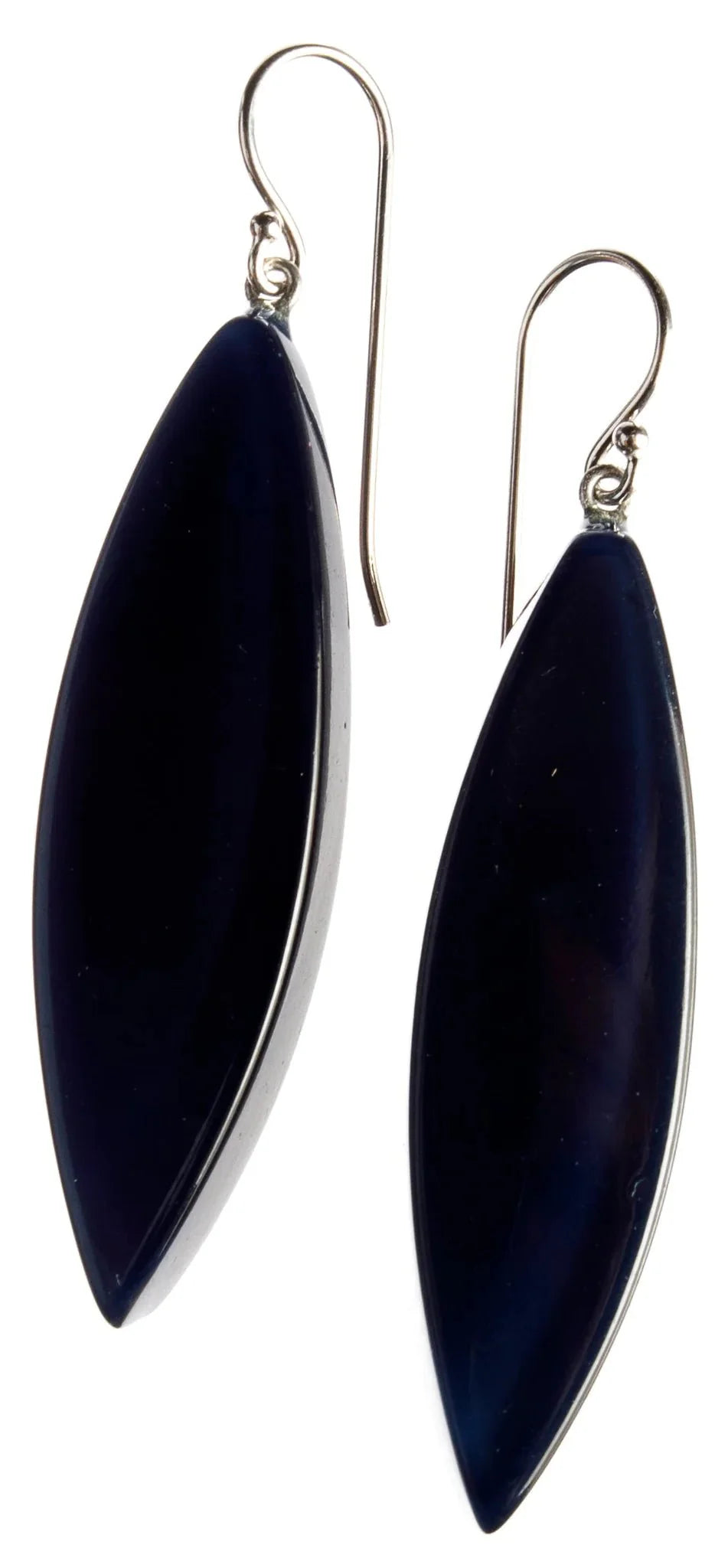 Long Dark Navy Earrings - The Nancy Smillie Shop - Art, Jewellery & Designer Gifts Glasgow