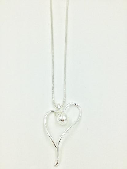 Long Heart Necklace - The Nancy Smillie Shop - Art, Jewellery & Designer Gifts Glasgow