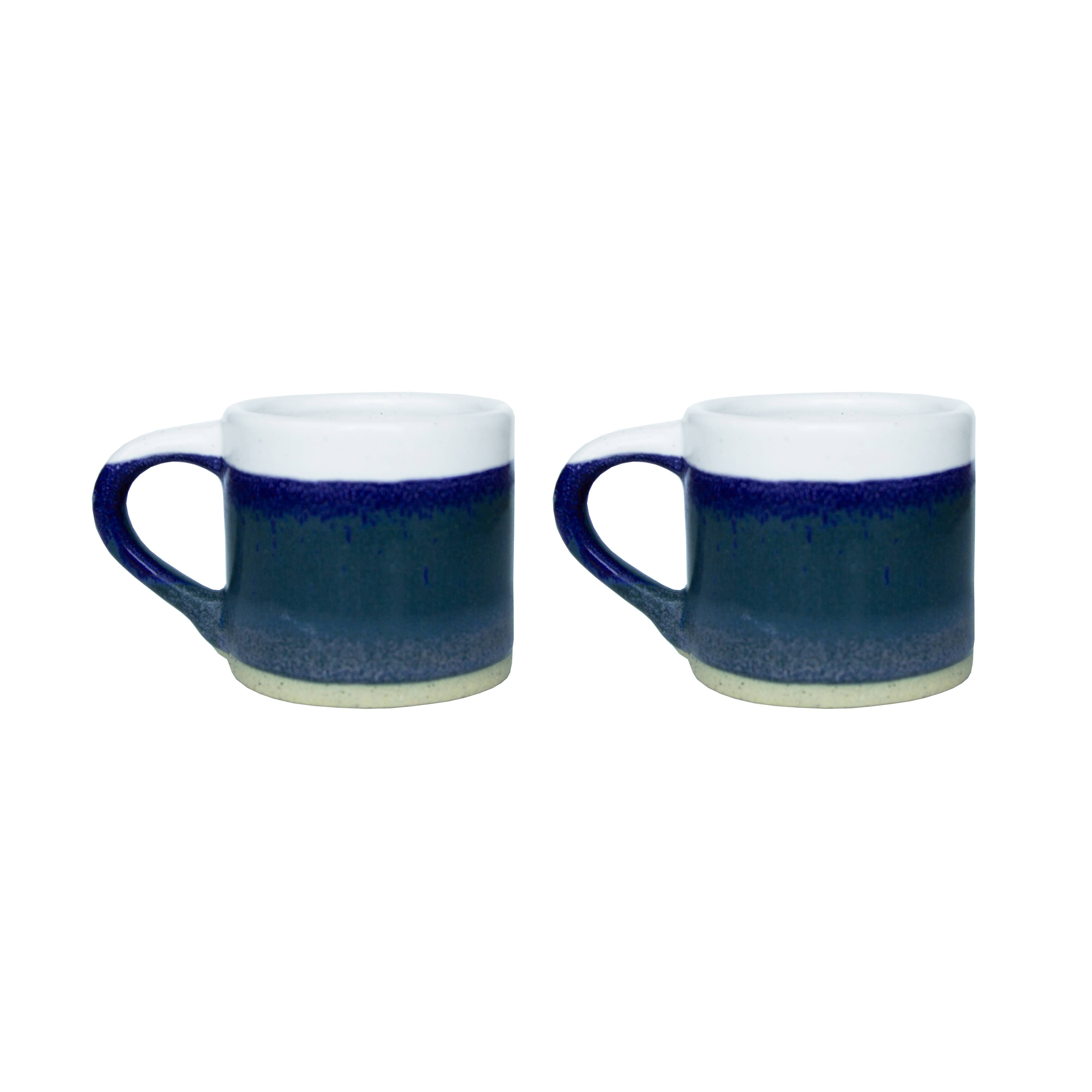Marlowe Espresso Mugs - Set of 2 - Blue - All House & Home - Scotland