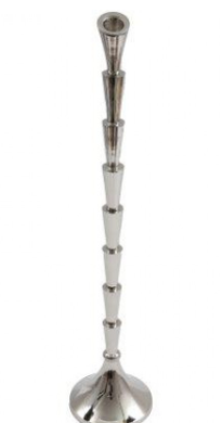 Medium Silver Candlestick 52cm | The Nancy Smillie Shop - Art, Jewellery & Designer Gifts Glasgow Scotland