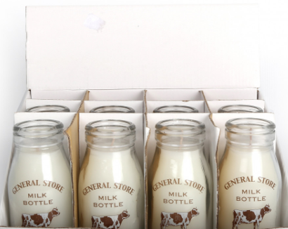 Milk Bottle Candle | The Nancy Smillie Shop - Art, Jewellery & Designer Gifts Glasgow Scotland