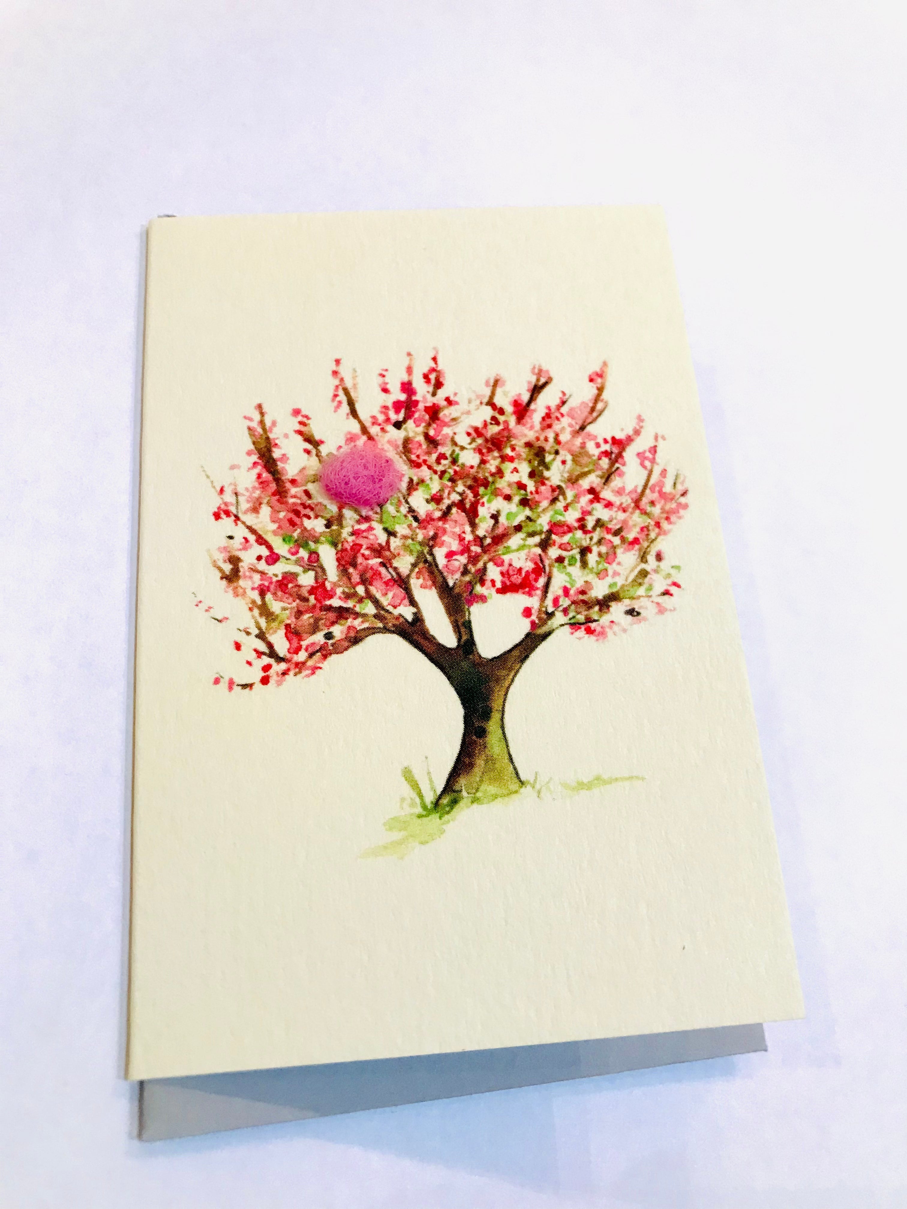 Mini Apple Blossom Card - The Nancy Smillie Shop - Art, Jewellery & Designer Gifts Glasgow
