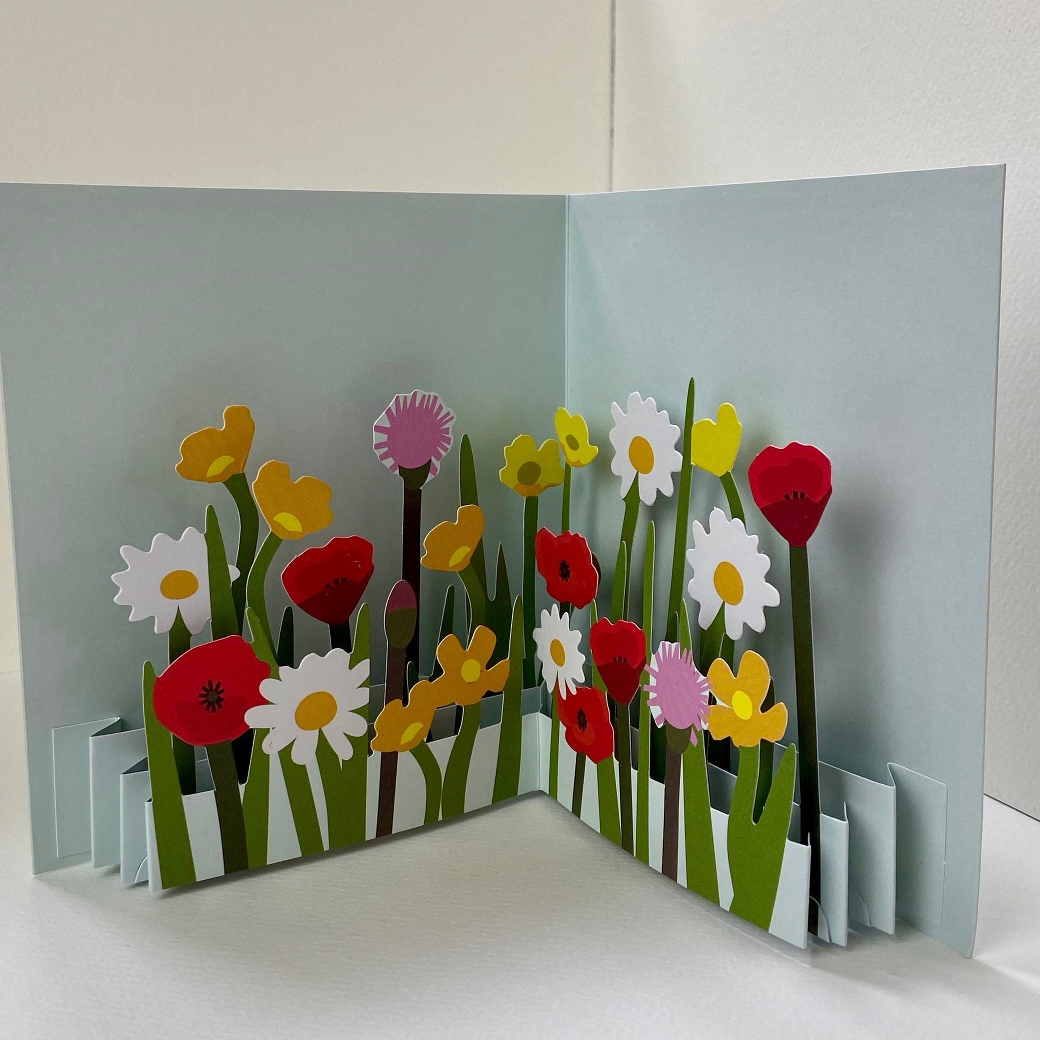 Mixed Wild Flowers Pop up Card - The Nancy Smillie Shop - Art, Jewellery & Designer Gifts Glasgow