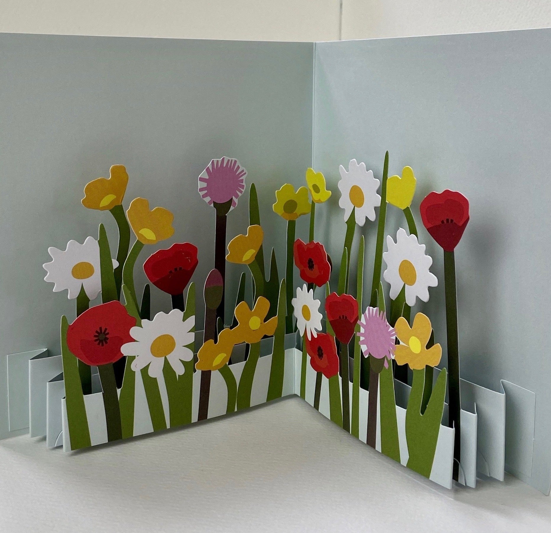 Mixed Wild Flowers Pop up Card - The Nancy Smillie Shop - Art, Jewellery & Designer Gifts Glasgow