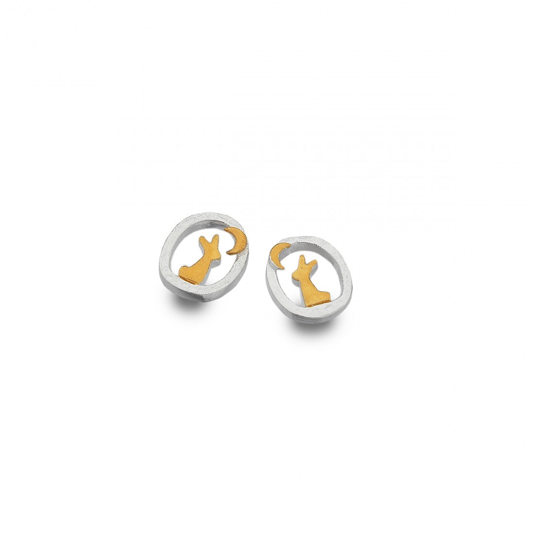 Moongazing Rabbit Earrings - The Nancy Smillie Shop - Art, Jewellery & Designer Gifts Glasgow