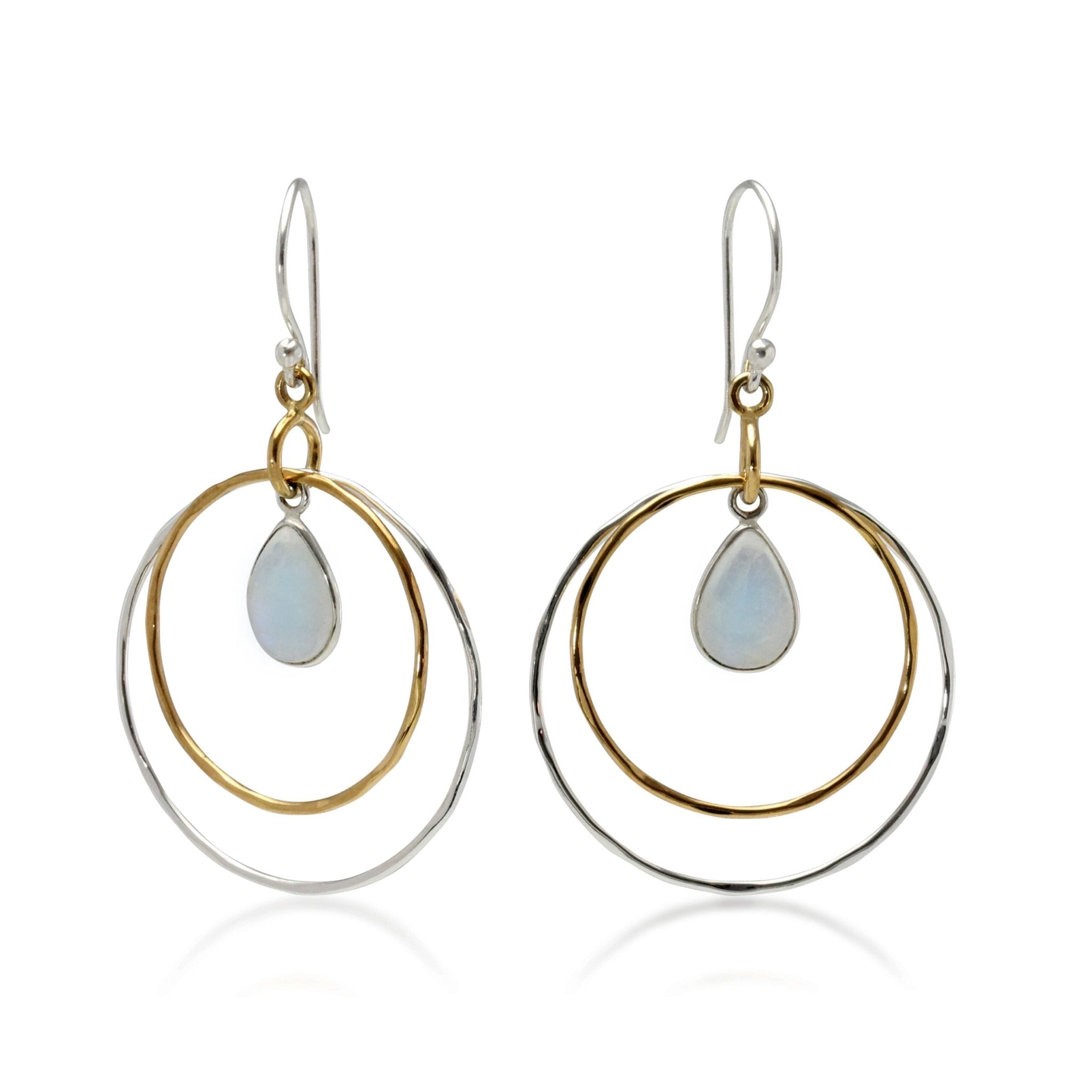 Moonstone Hoop Earrings - The Nancy Smillie Shop - Art, Jewellery & Designer Gifts Glasgow