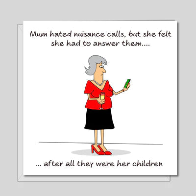 Mother's Day Funny Card - The Nancy Smillie Shop - Art, Jewellery & Designer Gifts Glasgow