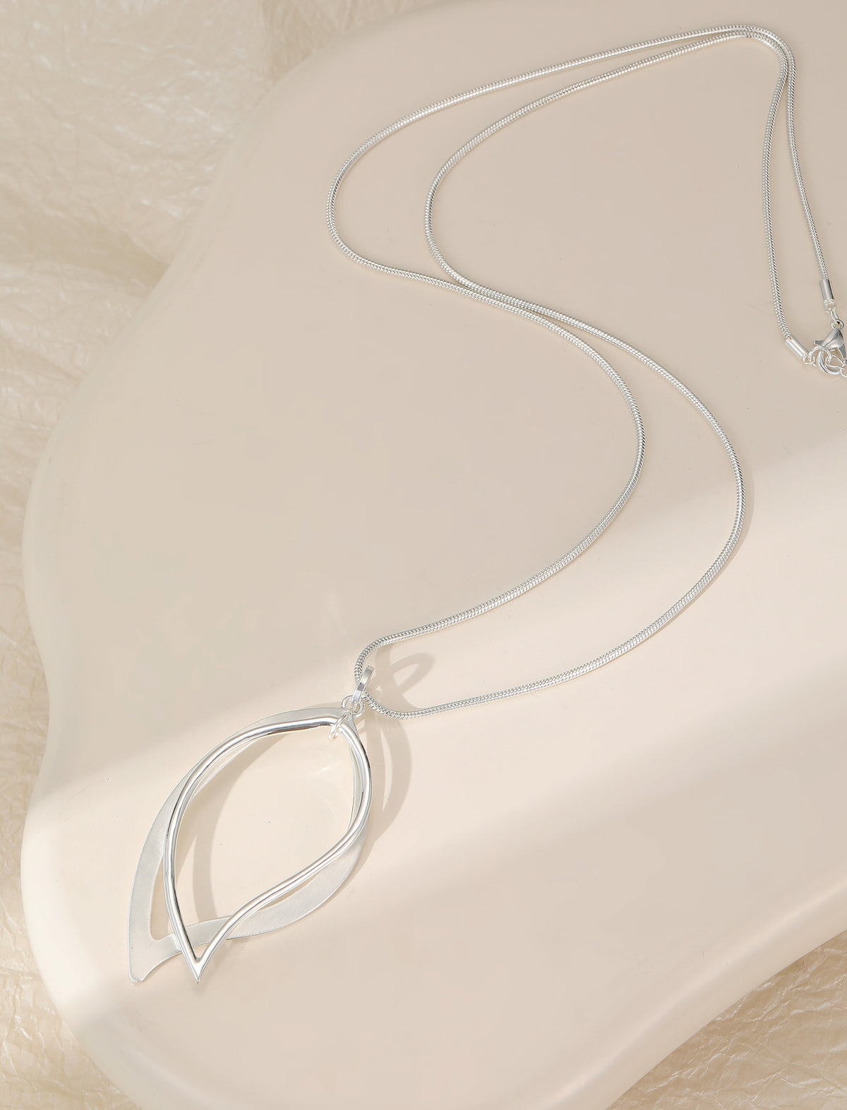 Long Leaf Pendant Necklace