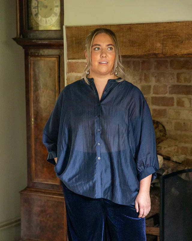 Navy Poppy Shirt - Clothing - Scotland