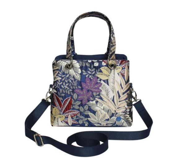 Navy Jacquard Camille bag