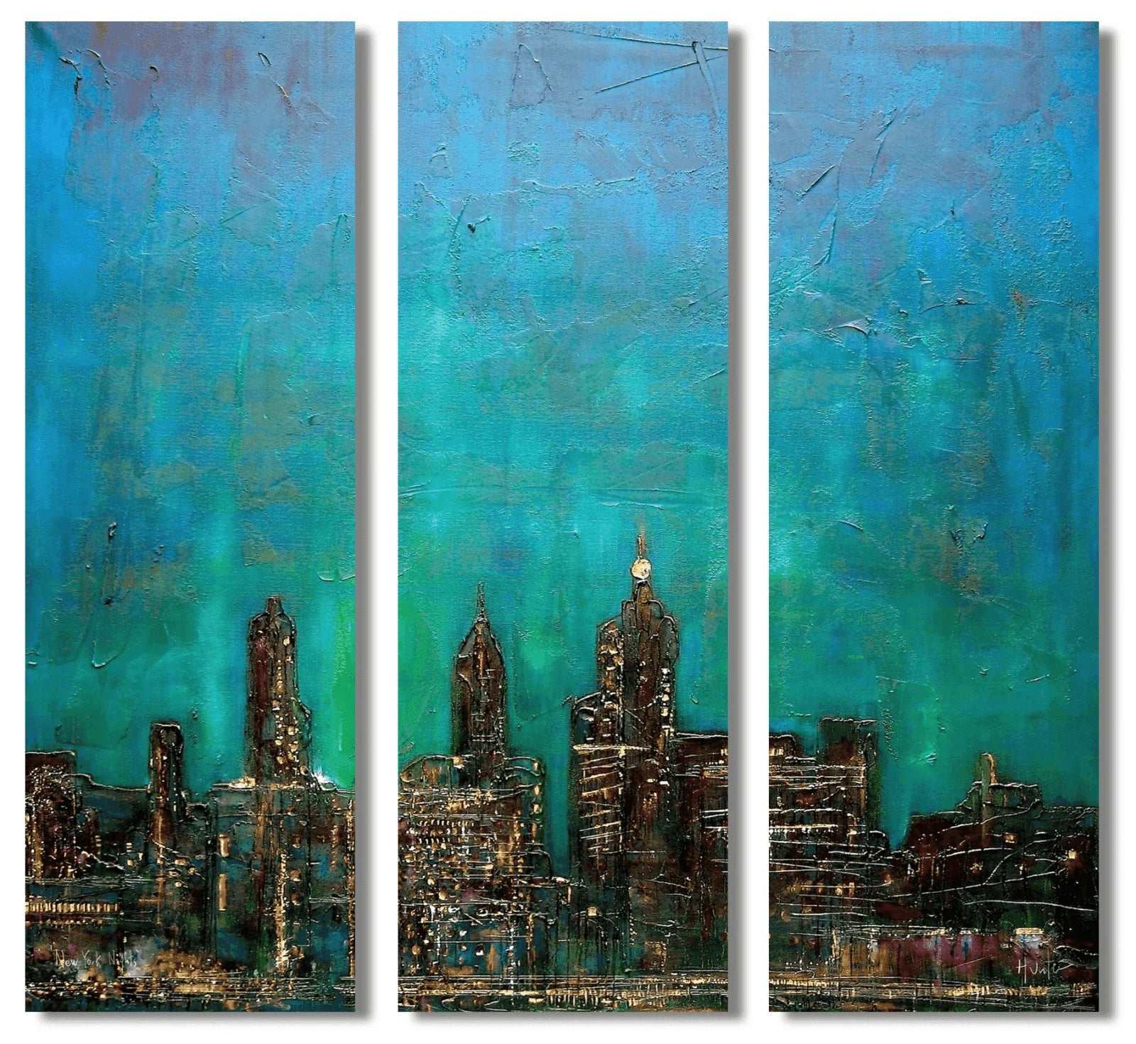 New York Nights Triptych | Statement Interior Wall Art from Scotland