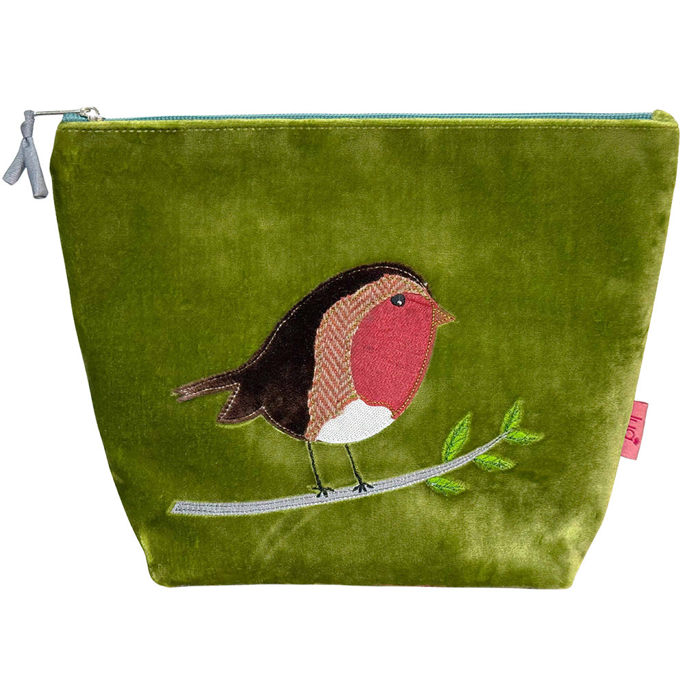Olive Robin Large Cosmetic Purse - ALL ITEMS - Scotland