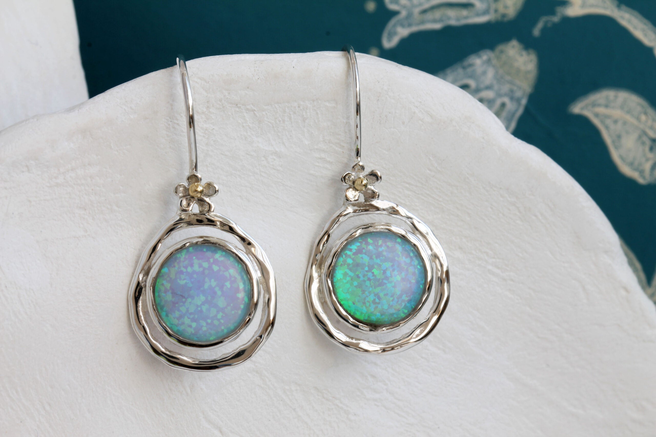 Opalite Hook Earrings - The Nancy Smillie Shop - Art, Jewellery & Designer Gifts Glasgow